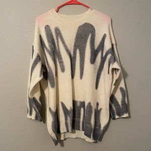 Blue Designed Sweater